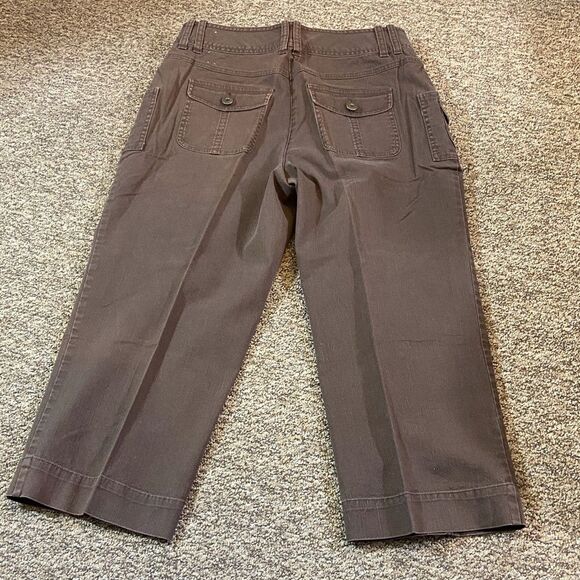 VTG,Ruby Rd. Women’s Dark Brown Cargo Pants Size 10 - Picture 2 of 11